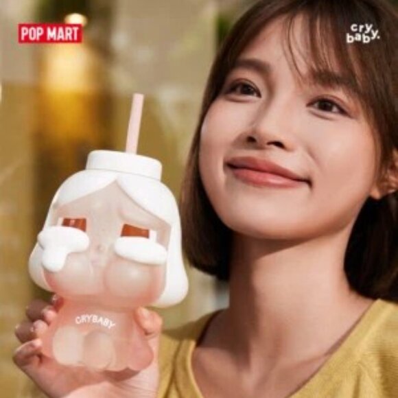 Pop Mart Crybaby Crying Again Series Plush Straw Cup (I'll Give You All) - Picture 2 of 5
